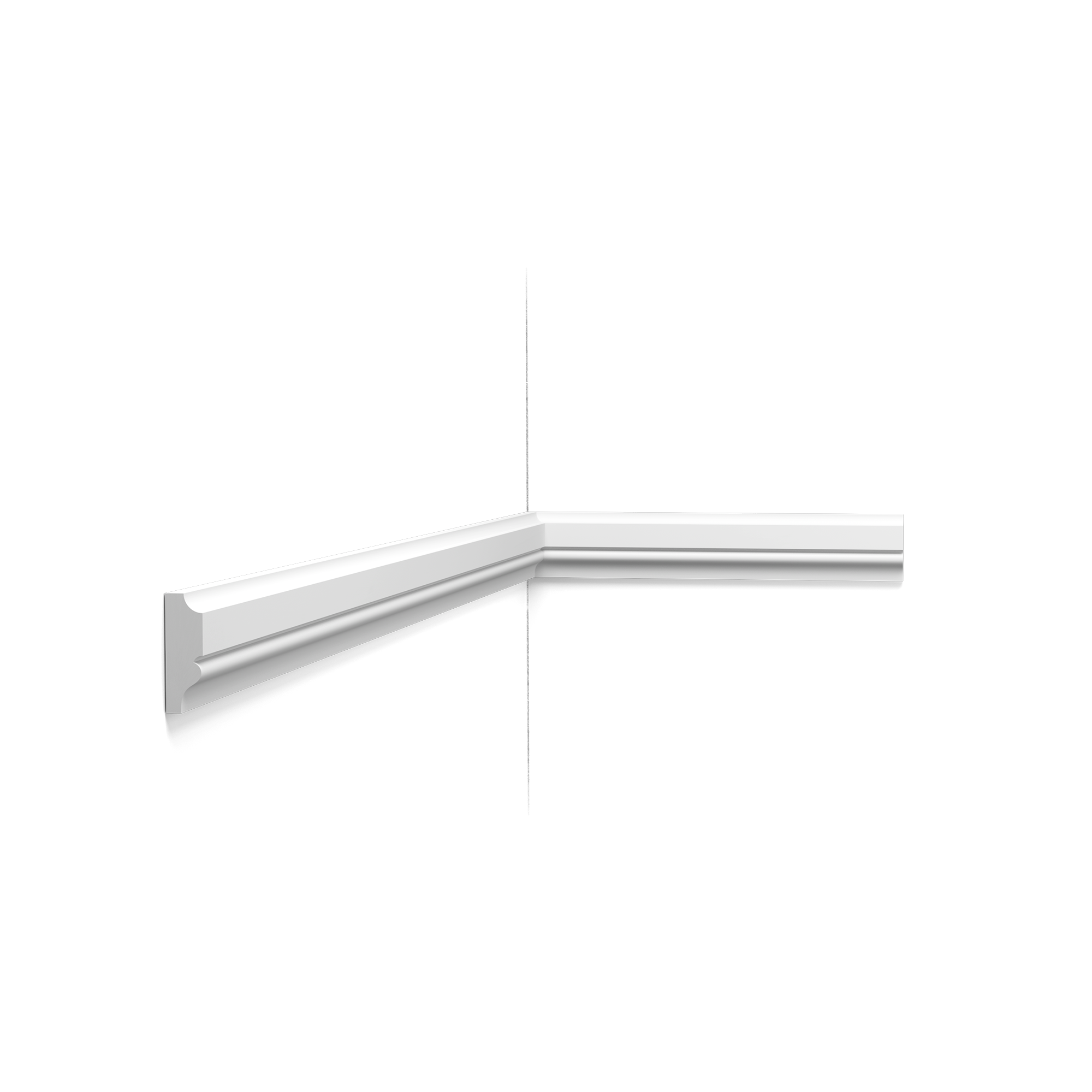 PX116 Orac Decor wall rail - 3x1x200cm (hxpx L) - decorative polymer molding