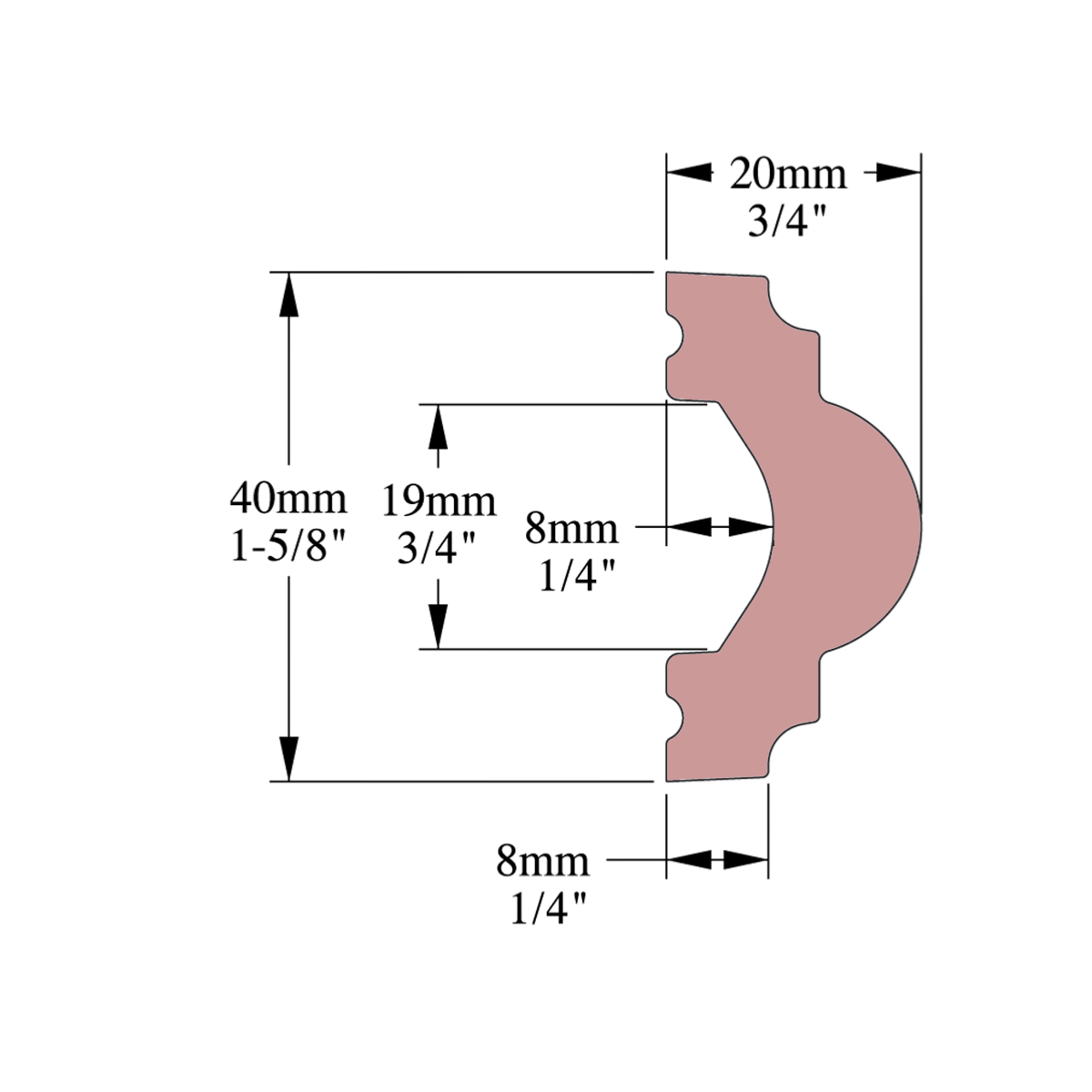 Cimaise / Moulure Cimaises et Plus M04 - 4x2x200cm (h x p x L) - moulure décorative polyuréthane
