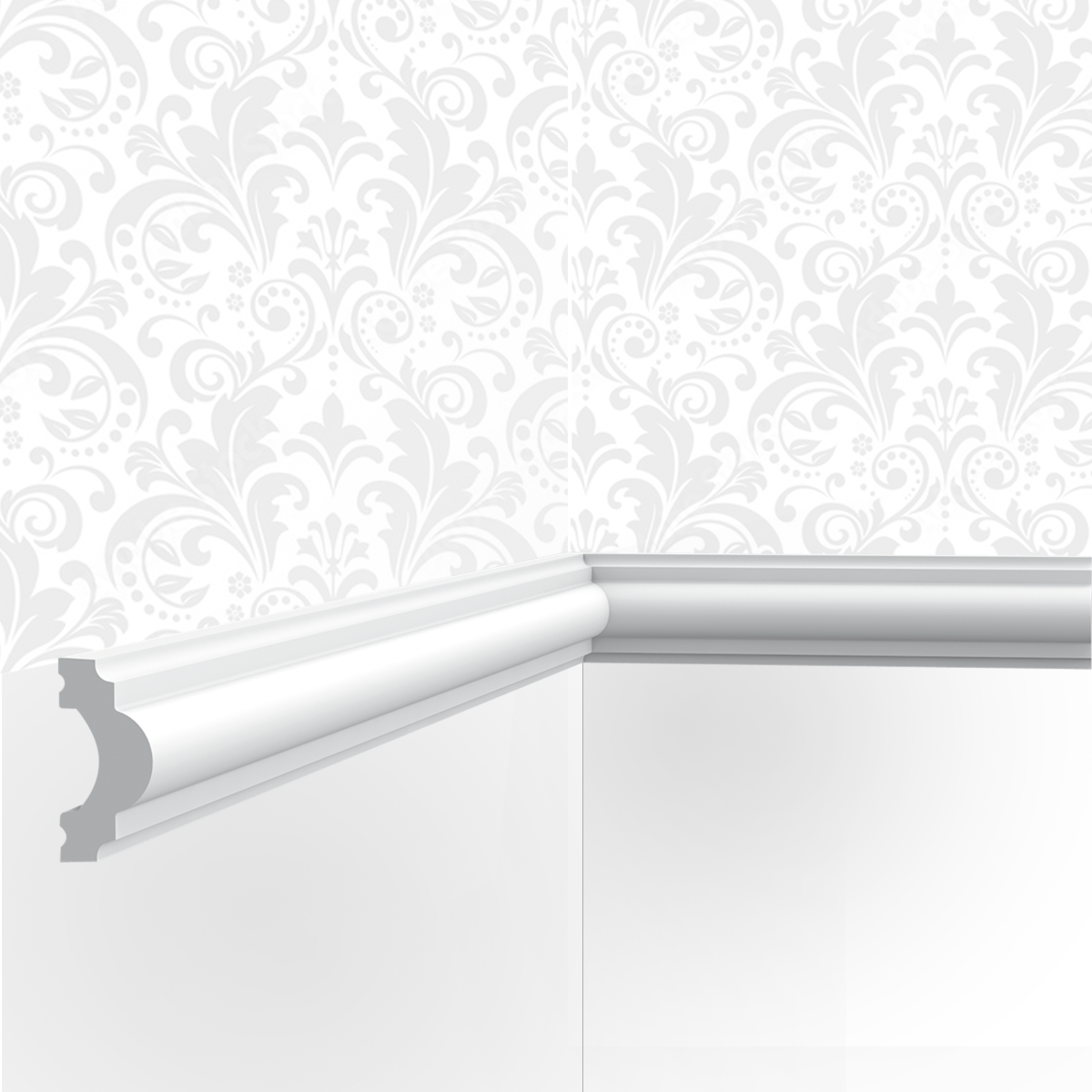 Cimaise / Moulure Cimaises et Plus M04 - 4x2x200cm (h x p x L) - moulure décorative polyuréthane