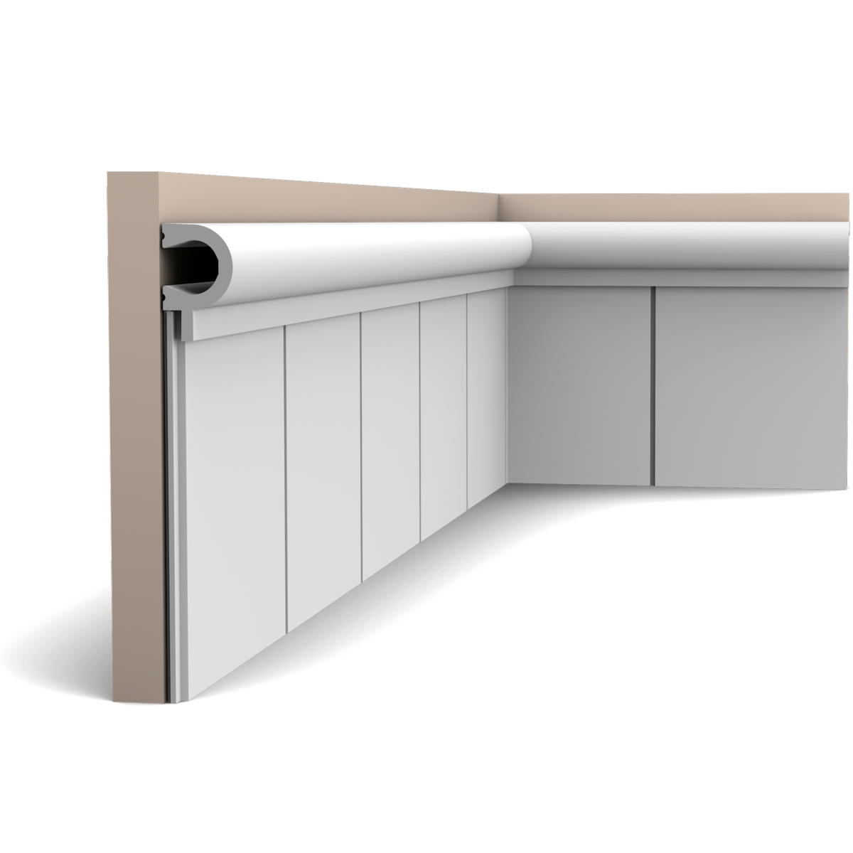 PX147 Panneau Revêtement Mural Soubassement – 200x16,9x0,9cm (L x l x h) Orac Decor