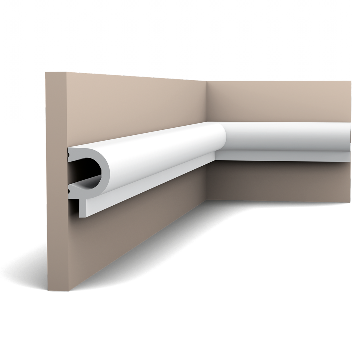 PX169 Profil Base pour Lambris Orac Decor - 3,5x5,5x200cm (h x p x L) - moulure décorative polymère
