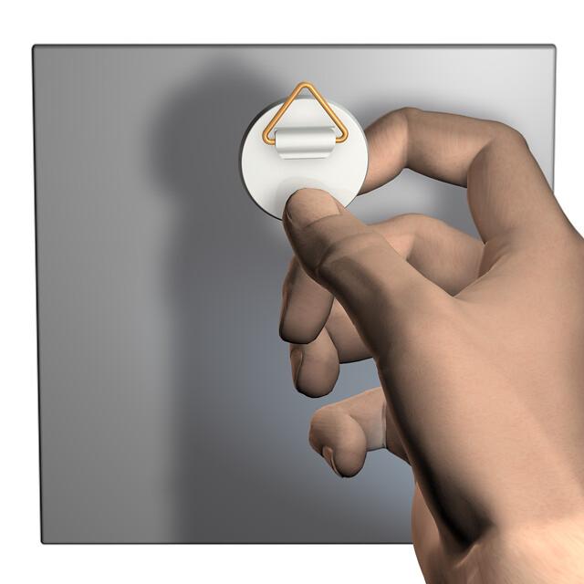 Pack 25 attaches adhésives Ø 32mm pour tableau - 200g - Accrochage Tableau Artiteq