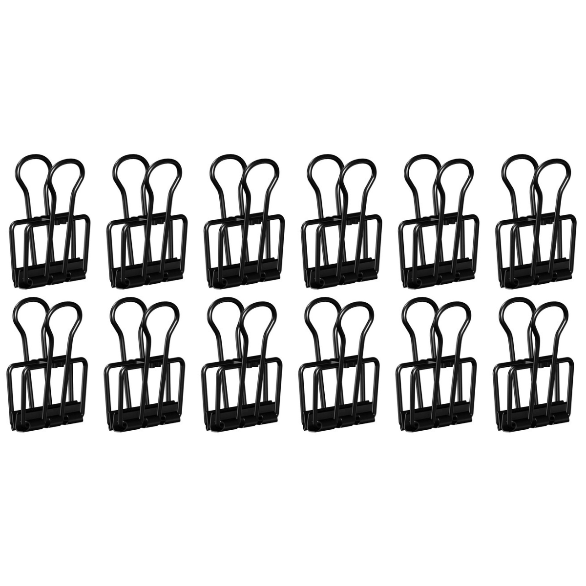 Pack de 12 pinces à papier noir - Artiteq