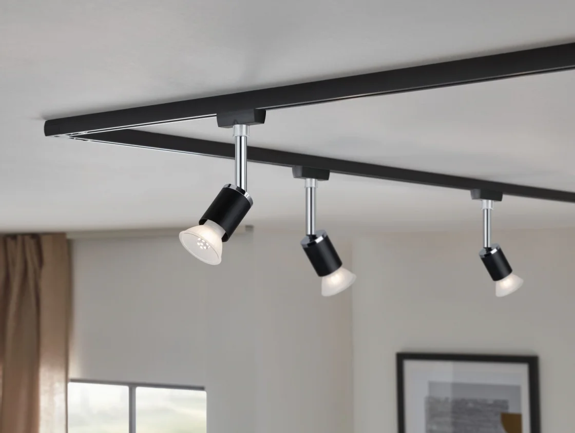 URail Spot sur rail Pure II Spot individuel GU10 NOIR - Paulmann