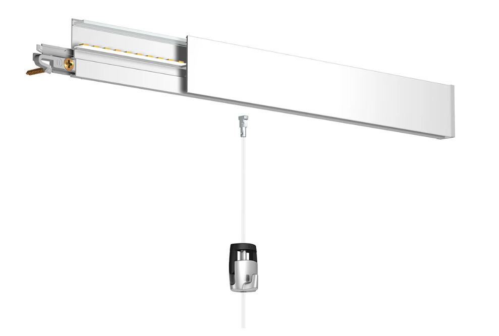 Kit Cimaise Box R35 éclairage indirect 400 cm - Accrochage + éclairage - Newly