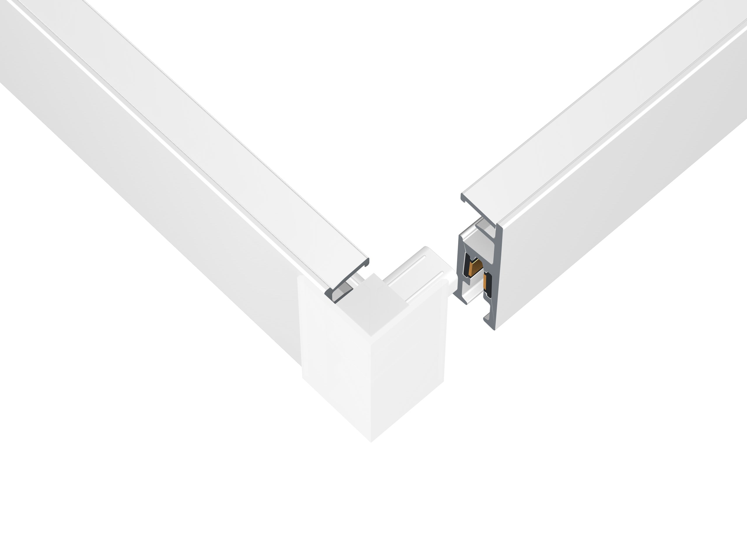 Raccord d'angle Illume Duo Rail - Accrochage éclairage Artiteq