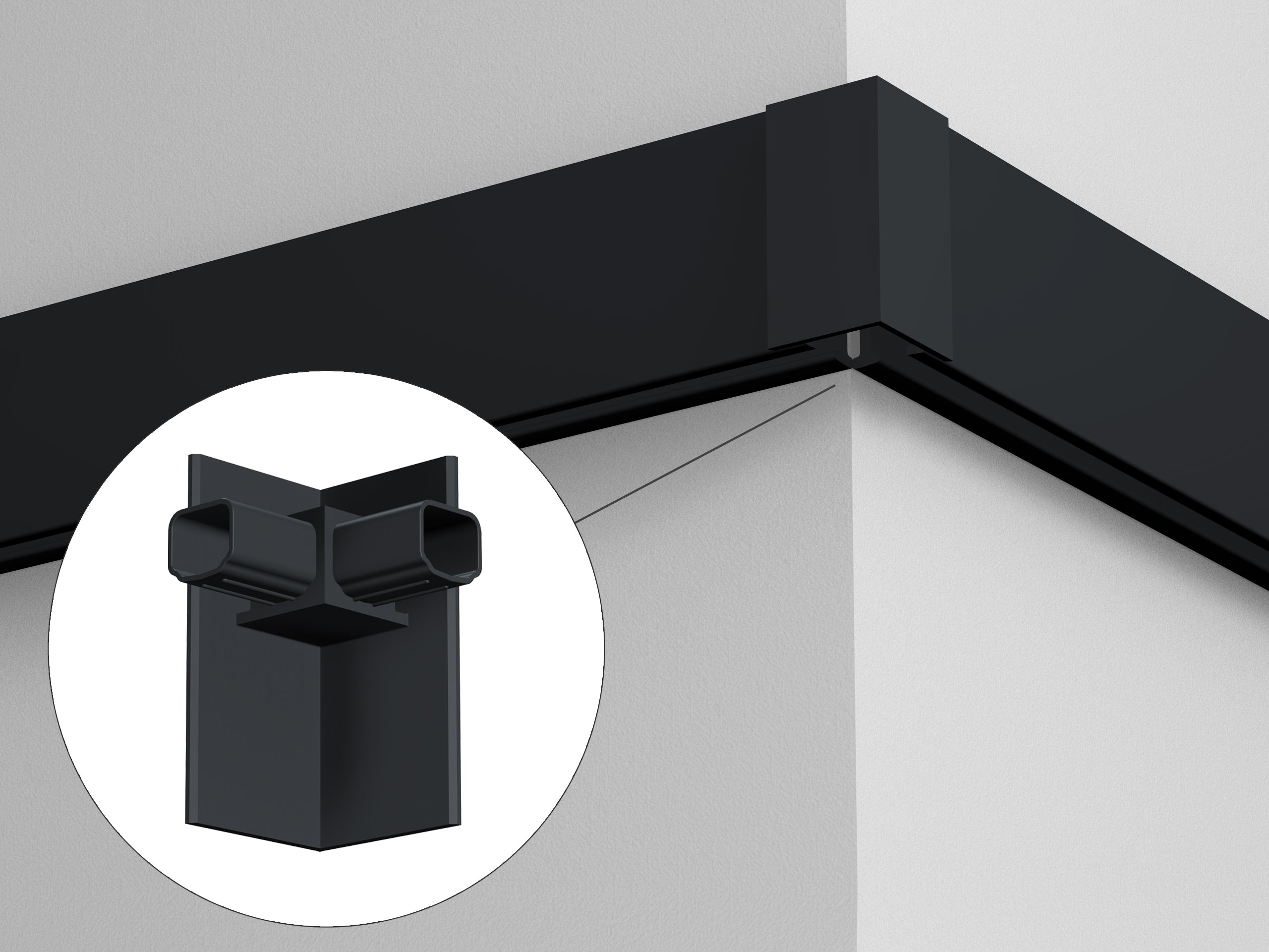 Raccord d'angle Illume Duo Rail - Accrochage éclairage Artiteq