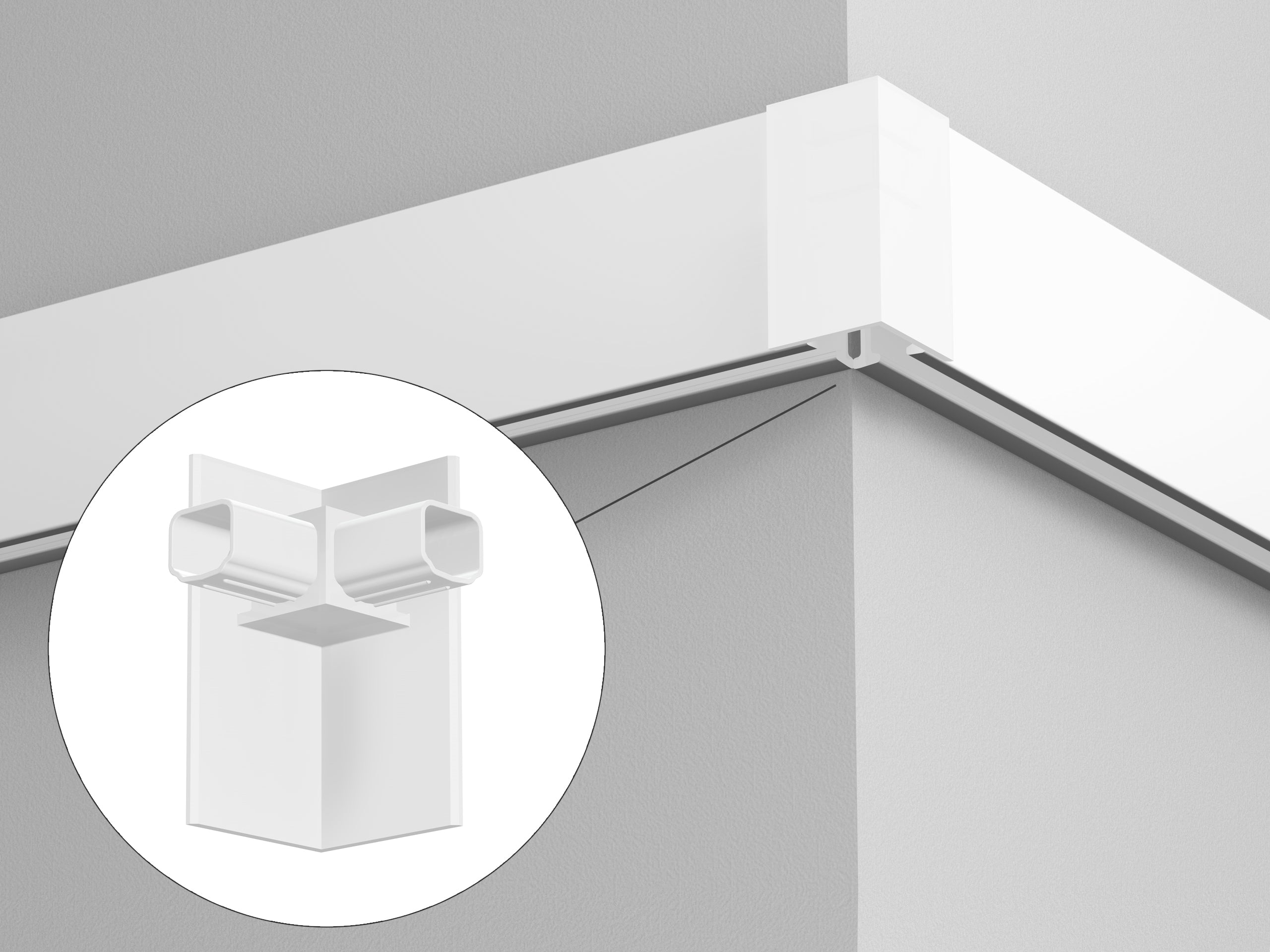 Raccord d'angle Illume Duo Rail - Accrochage éclairage Artiteq