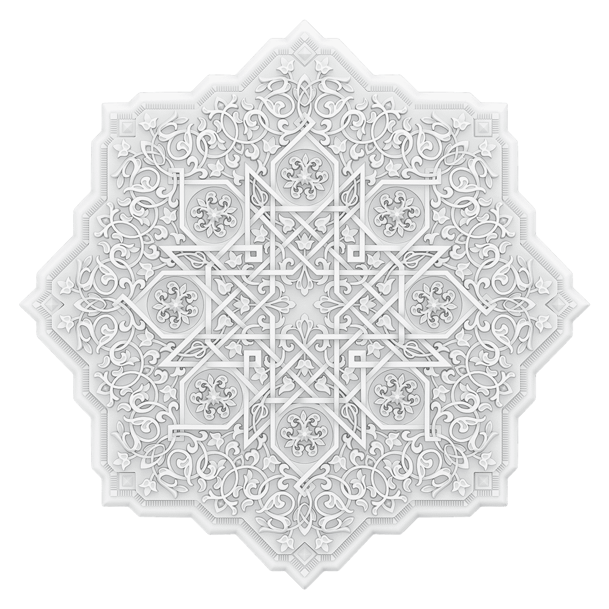 *Article discontinué* Rosace plafond 91.2 cm de diamètre R503 - Polyuréthane