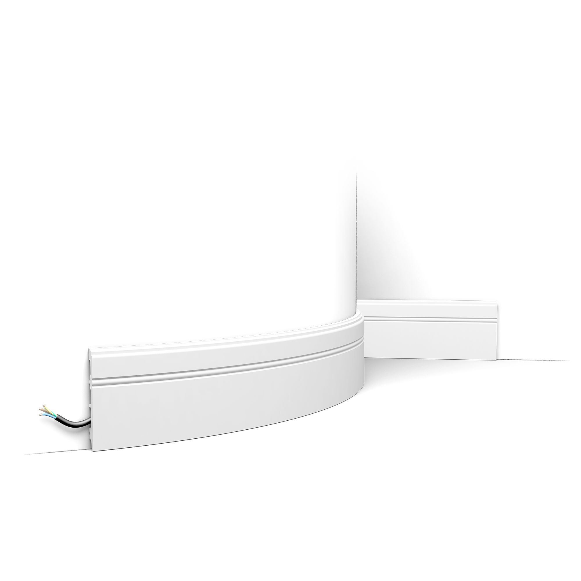 SX105F Flexible Orac Decor Skirting Board - 11x1.3x200cm (hxpx L) - decorative skirting board