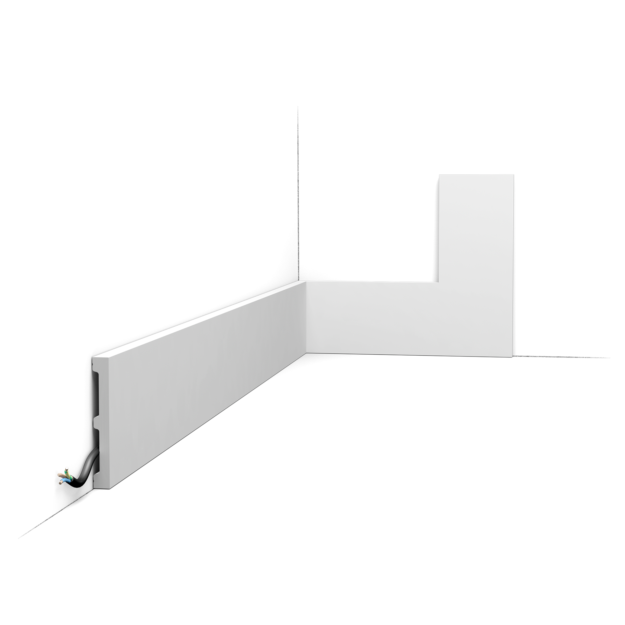 Pack of 10 meters of SX163 skirting boards with glue - Orac x Picture rails and more - 10 x 1.3 x