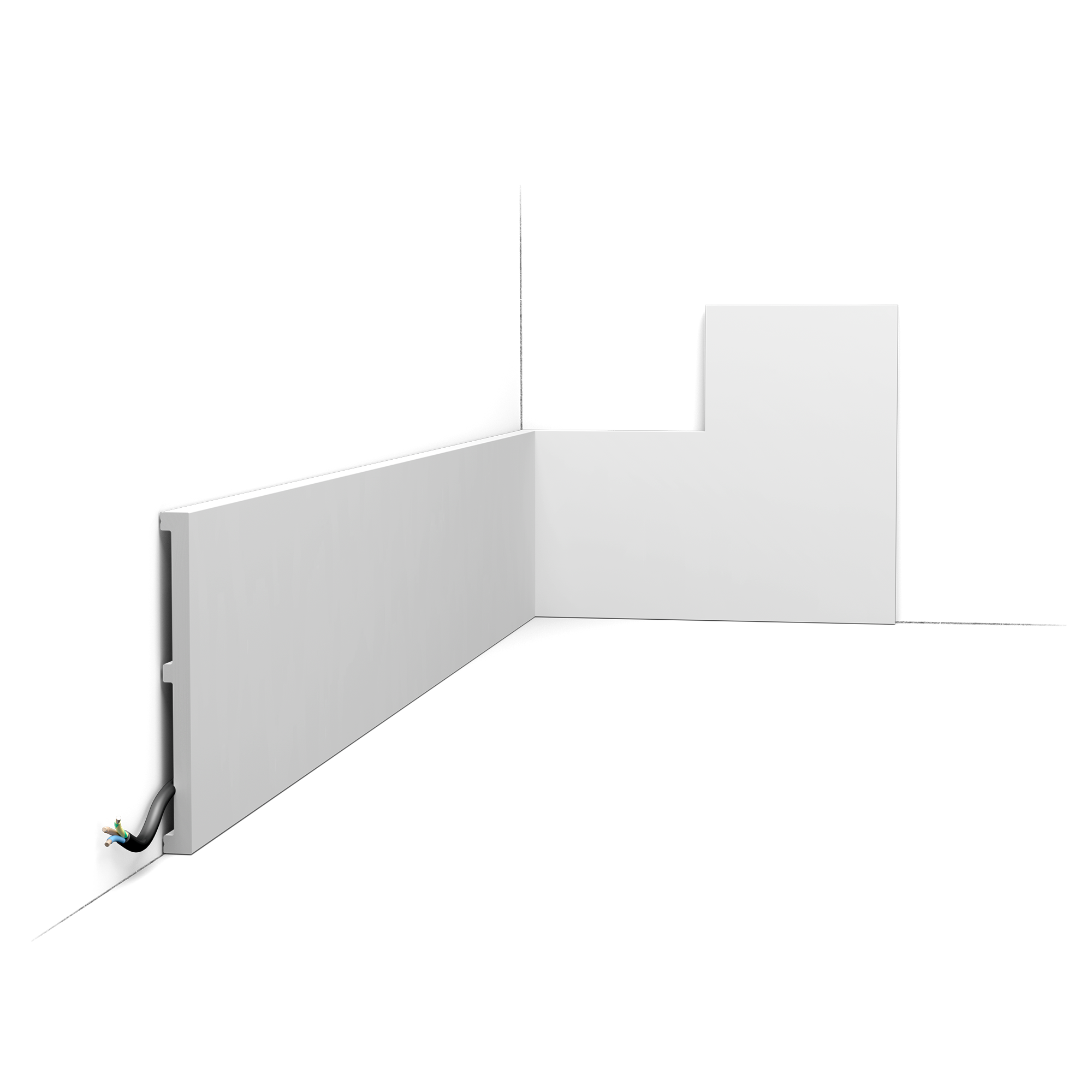 Zócalo decorativo de polímero Orac SX168 - 15 x 1,3 x 200 cm (alto x ancho)