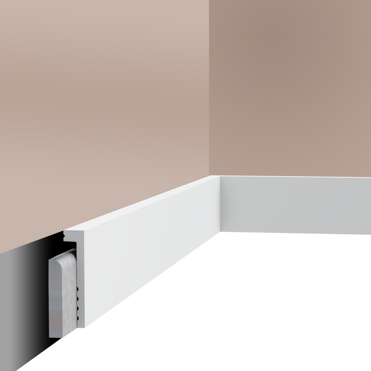 Plinthe décorative Cimaises et Plus P01 - 10x2,2x200cm (h x p x L) - moulure décorative polyuréthane