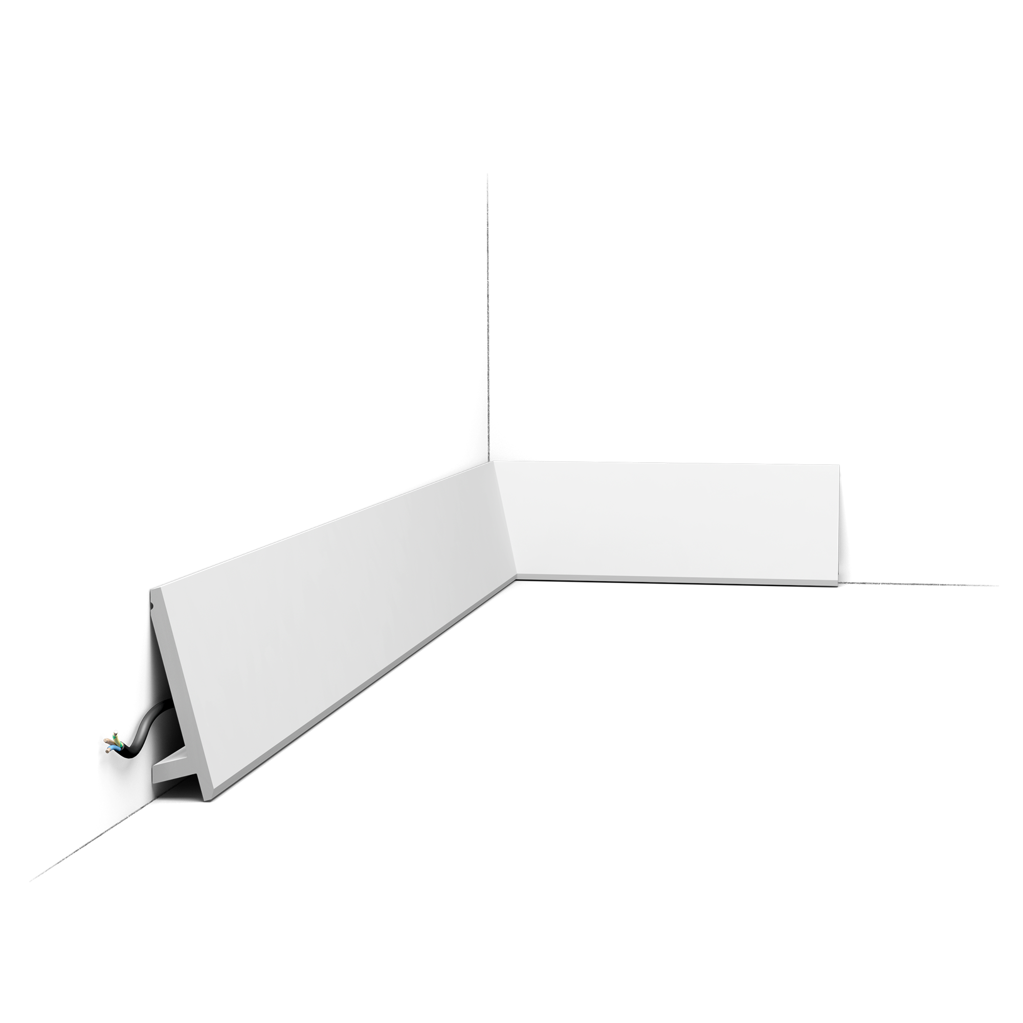 Zócalo decorativo Orac SX179 - 9,7 x 2,9 x 200 cm (alto x ancho) - zócalo decorativo de polímero