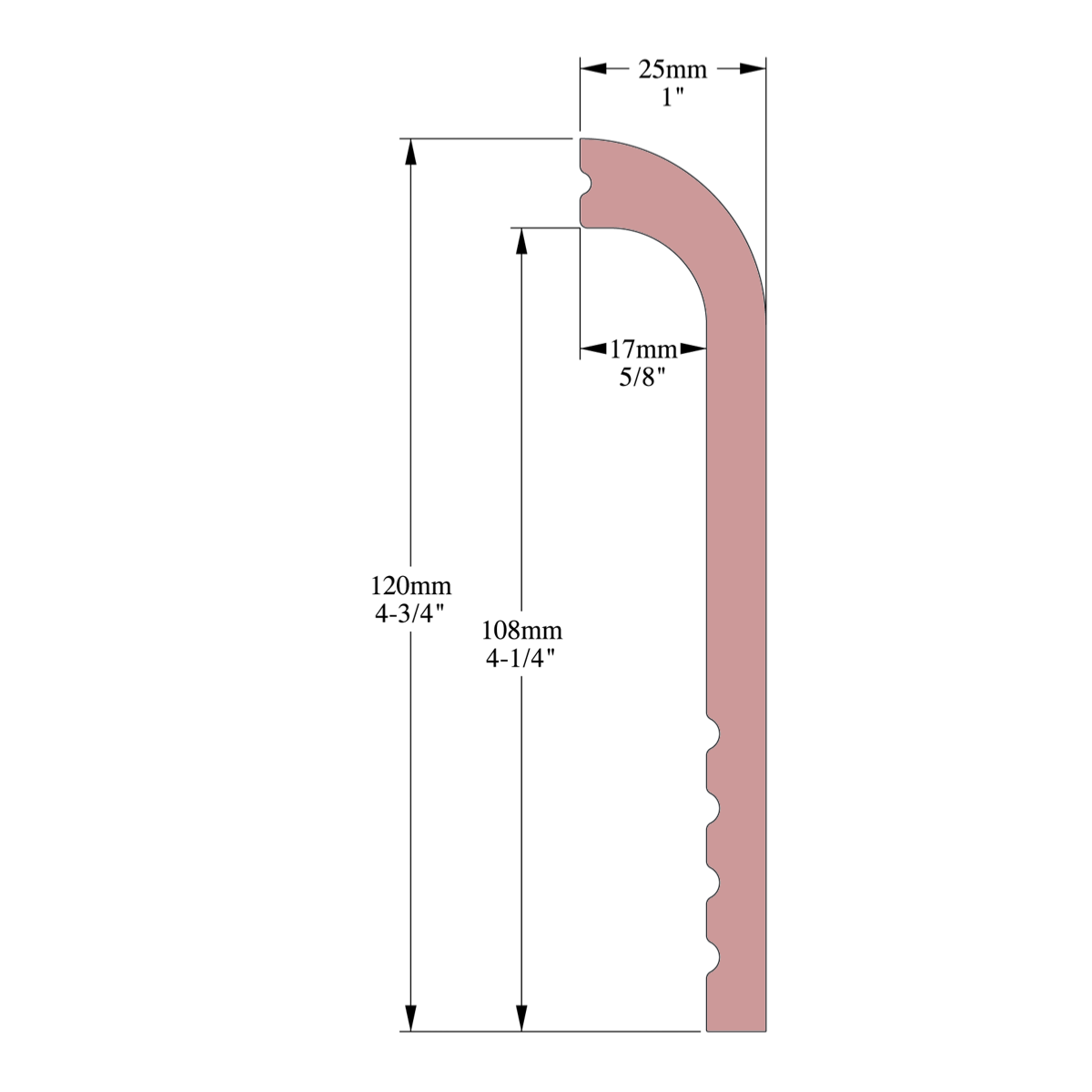 Plinthe décorative Cimaises et Plus P04 - 12x2,5x200cm (h x p x L) - moulure décorative polyuréthane