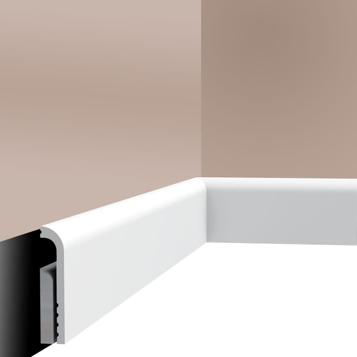 Plinthe décorative Cimaises et Plus P04 - 12x2,5x200cm (h x p x L) - moulure décorative polyuréthane