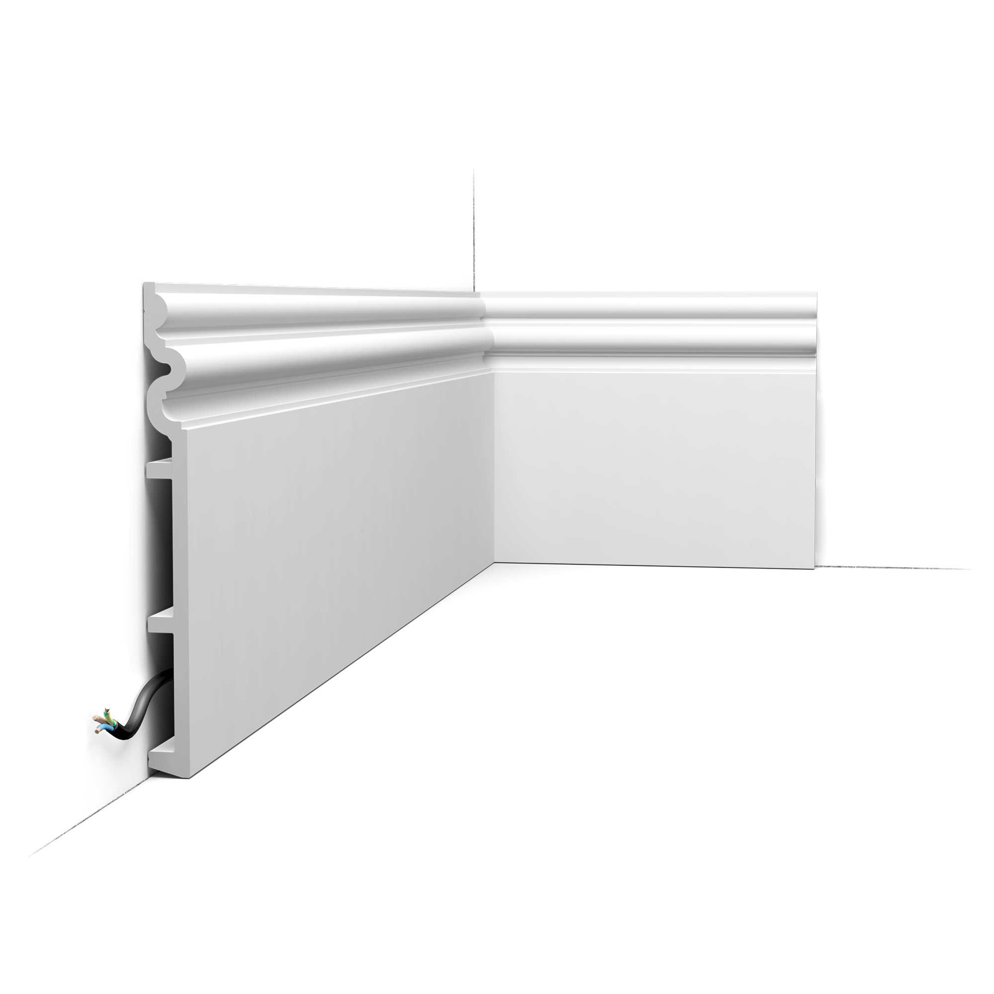 SX193 AUTOIRE Orac Decor Rodapié - 25x2,2x200cm (altoxprofundidad) - Rodapié decorativo de polímero