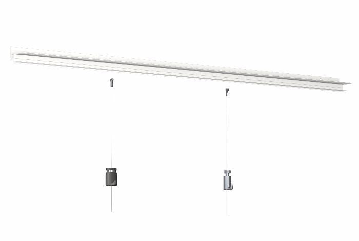 Rail Cimaise Shadowline Masonry 200 cm pour faux plafond en placoplâtre et mur maçonnerie