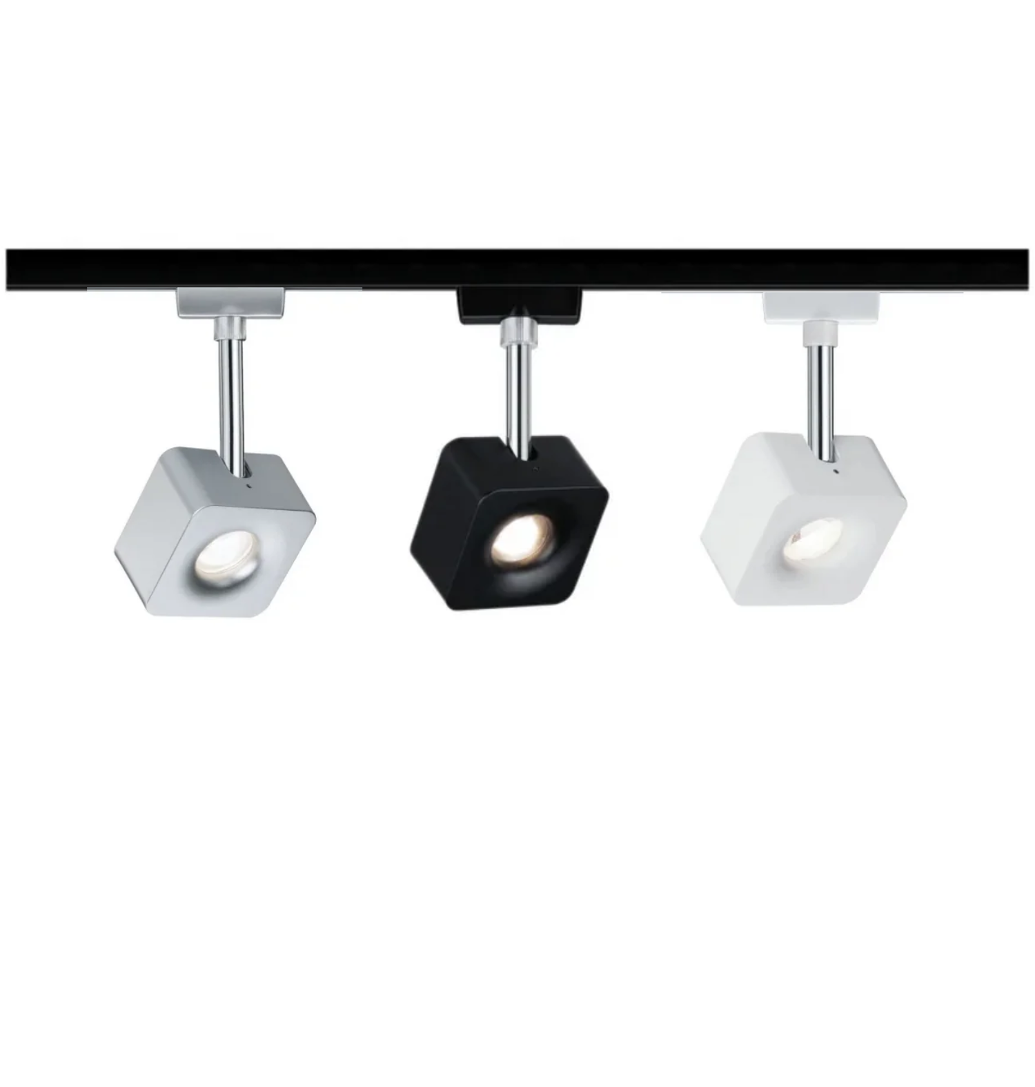 Foco cúbico Paulmann URail de 8 W: iluminación de cuadros sobre riel de techo