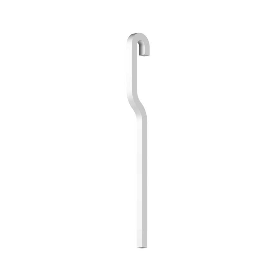 Pack of 5 angled rods for R30 NEWLY picture rails - White aluminum 200 CM