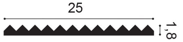 W108 ZIGZAG - Panneau 3D Revêtement Mural Décoratif 3d- 200x25x1,80cm (L x l x h) Orac Decor