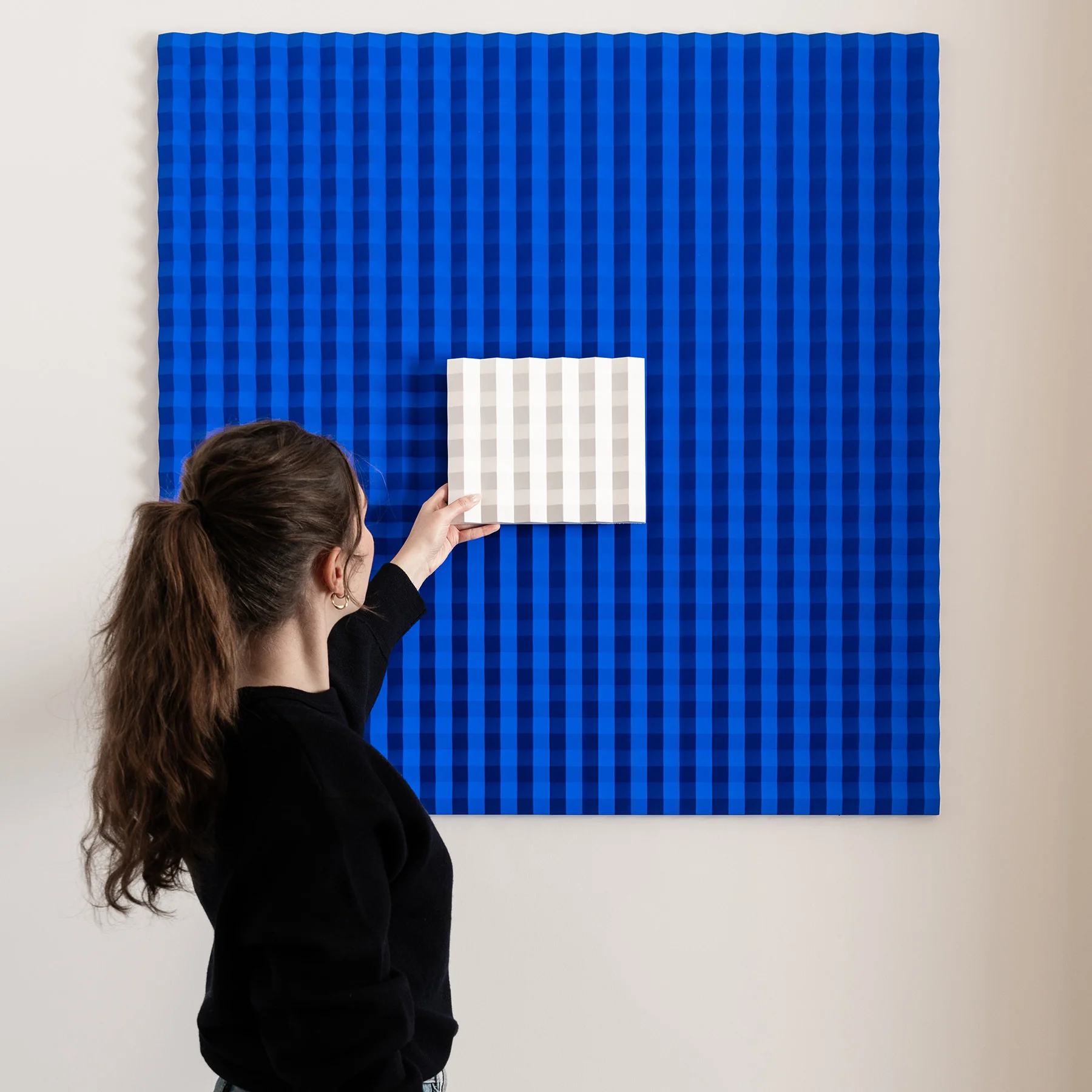 W117 SLOPE - Panel decorativo de pared 3D - 100 x 100 x 2,3 cm (largo x ancho x alto) Orac Decor