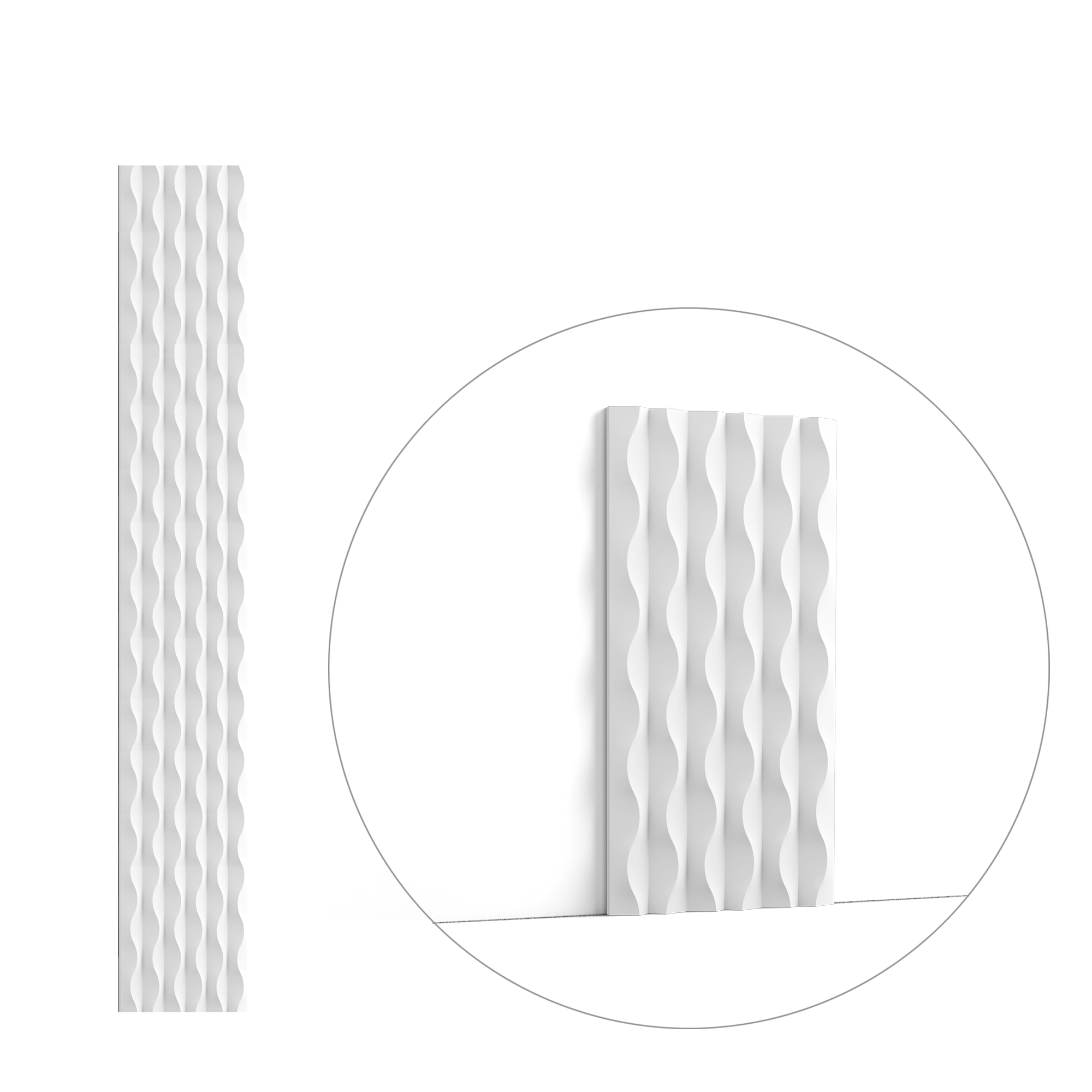 W219 ZEA - Panneau Revêtement Mural Décoratif 3D- 200x25x1,9cm (L x l x h) Orac