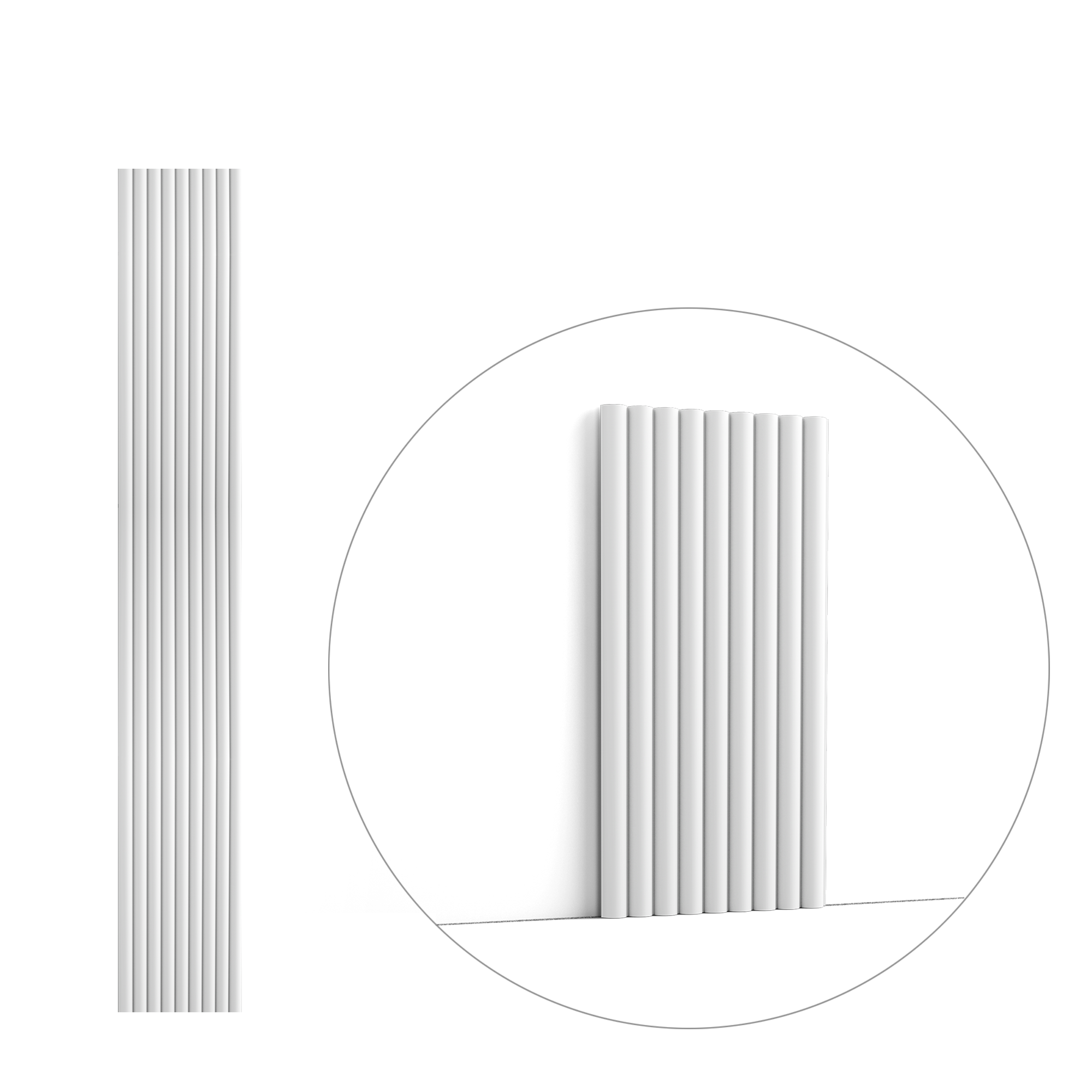 BIENTÔT DISPONIBLE WX218 FLUTE XL - Panneau Revêtement Mural Décoratif 3D- 25,5x1,7cm (l x h) Orac