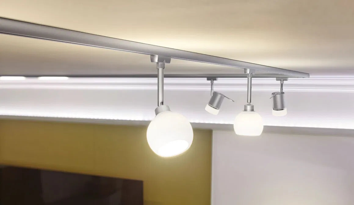 Picture Lighting on Rail - Paulmann Wolbi Opal Lampshade