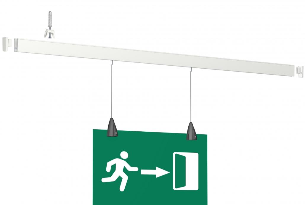 Cimaises XPO Rail 200cm + clips + vis et chevilles multimatériaux - Cimaise Tableau Artiteq