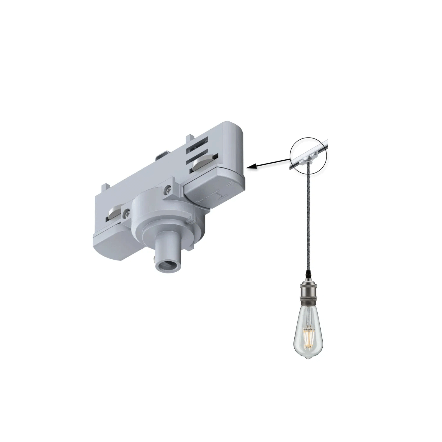 Universal suspension adapter for ProRail3 lighting rail - Paulmann - Ceiling panel lighting