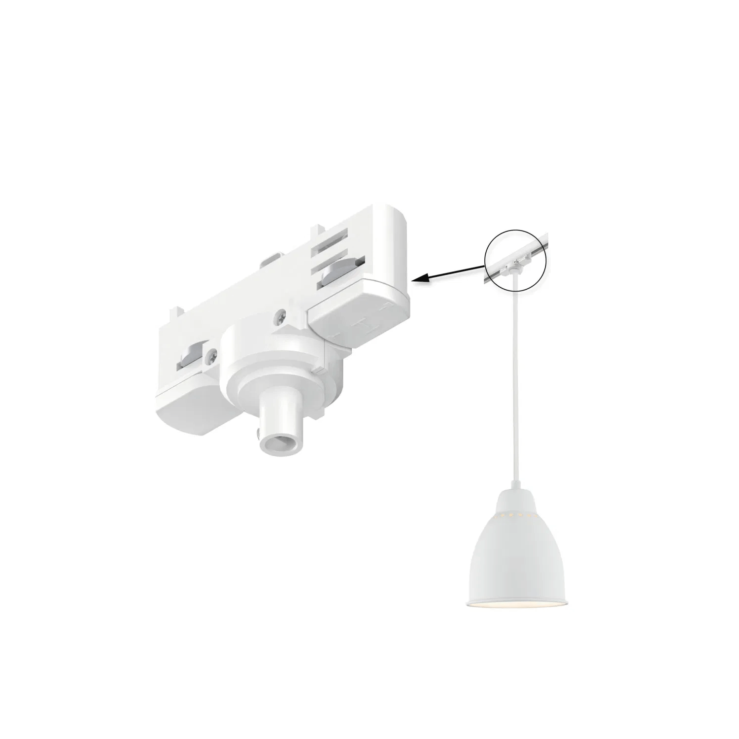 Universal suspension adapter for ProRail3 lighting rail - Paulmann - Ceiling panel lighting