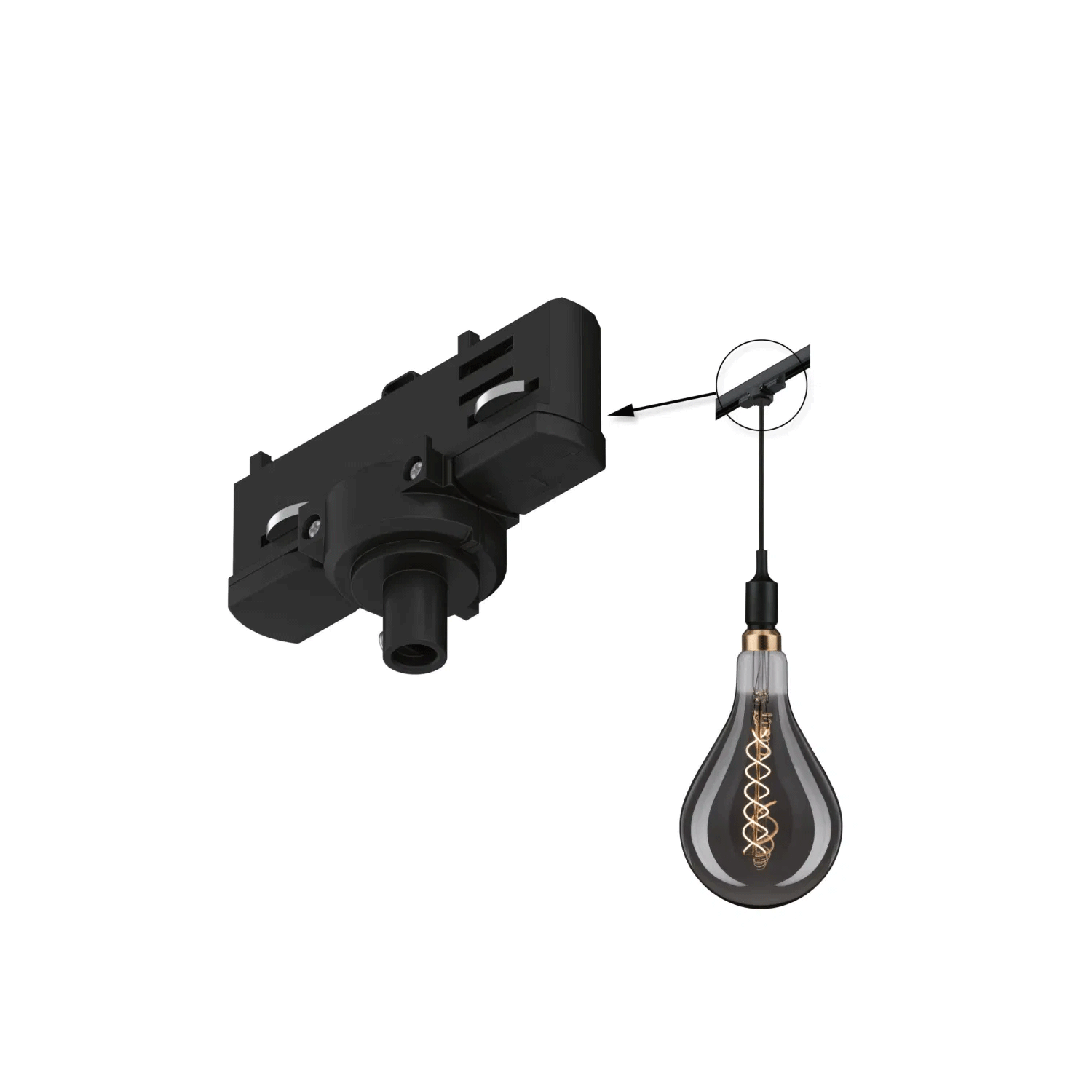 Universal suspension adapter for ProRail3 lighting rail - Paulmann - Ceiling panel lighting