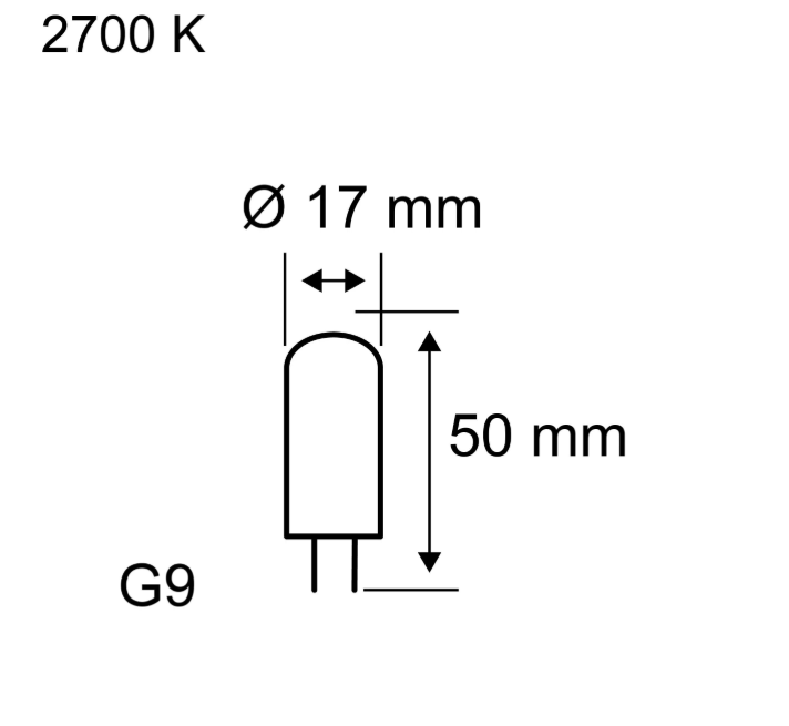 Ampoule blanc chaud 2,5W LED G9 - Paulmann