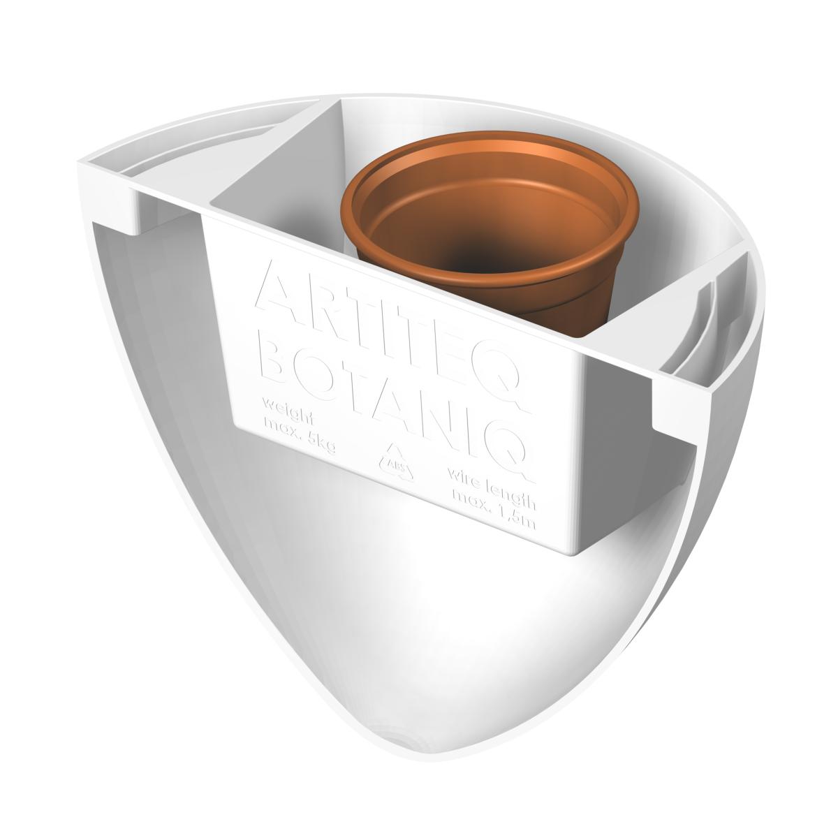 Kit Cache-pot de fleurs suspendu Blanc - suspension de Jardinière Botaniq Artiteq