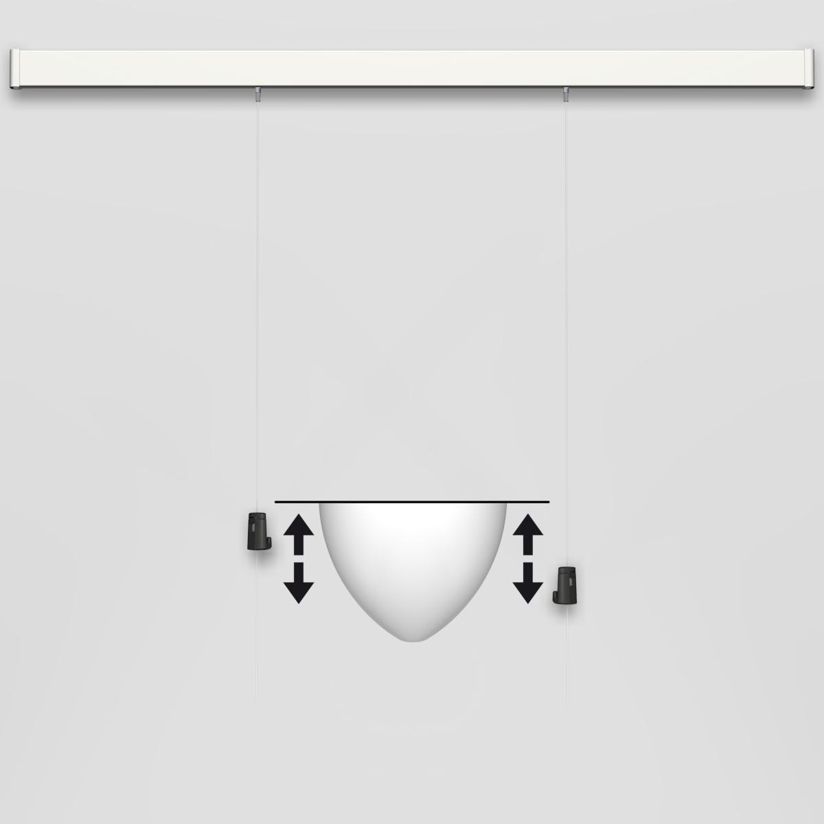 Kit Cache-pot de fleurs suspendu Blanc - suspension de Jardinière Botaniq Artiteq