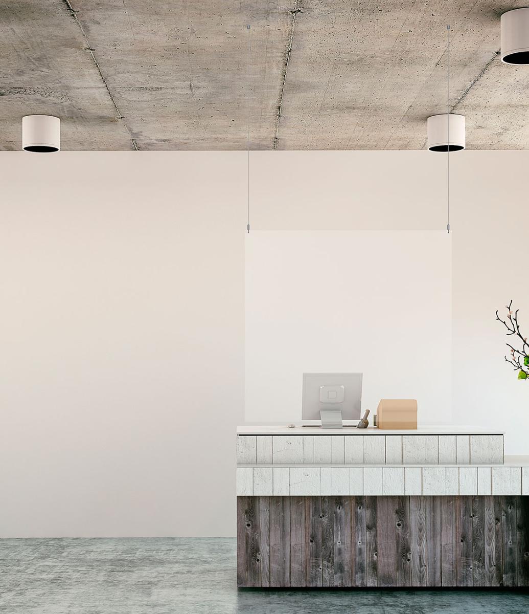 Set de suspension faux plafond pour plexi PLV