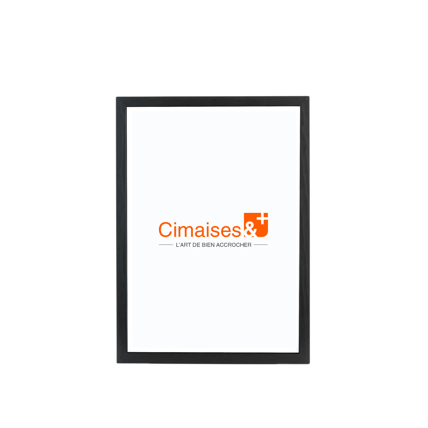Cadre Auguste bois noir avec baguette 12mm - Cimaises et plus
