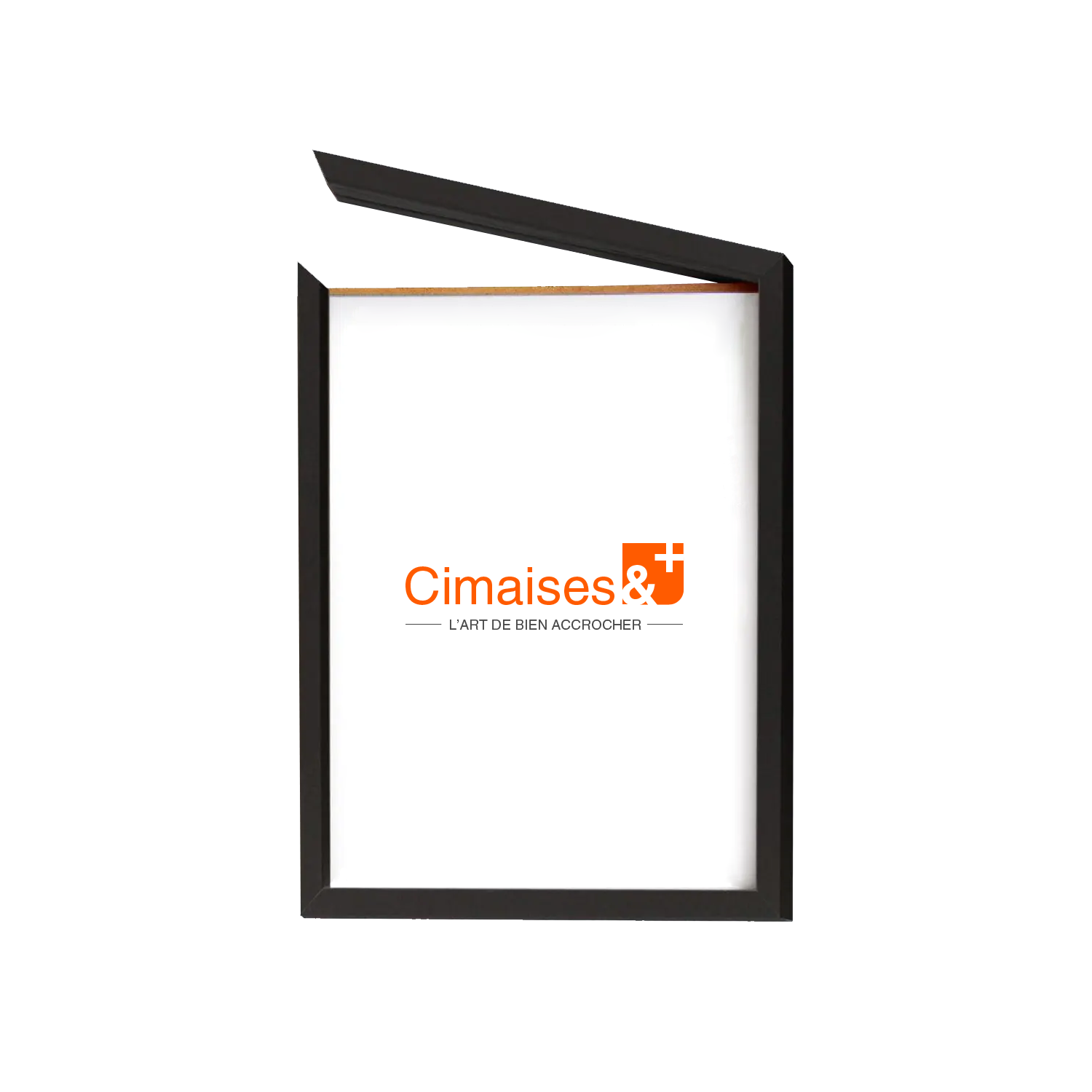 Cadre Astor bois noir - ouverture baguette magnétique - Cimaises et plus