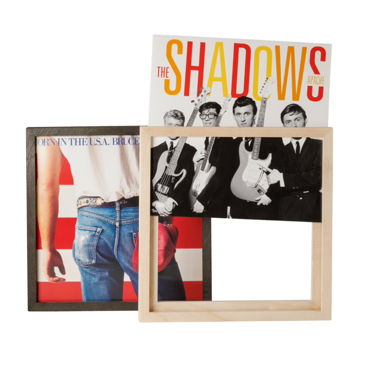 Cadre porte disque vinyle noir - accrocher vos pochettes de vinyle au mur.