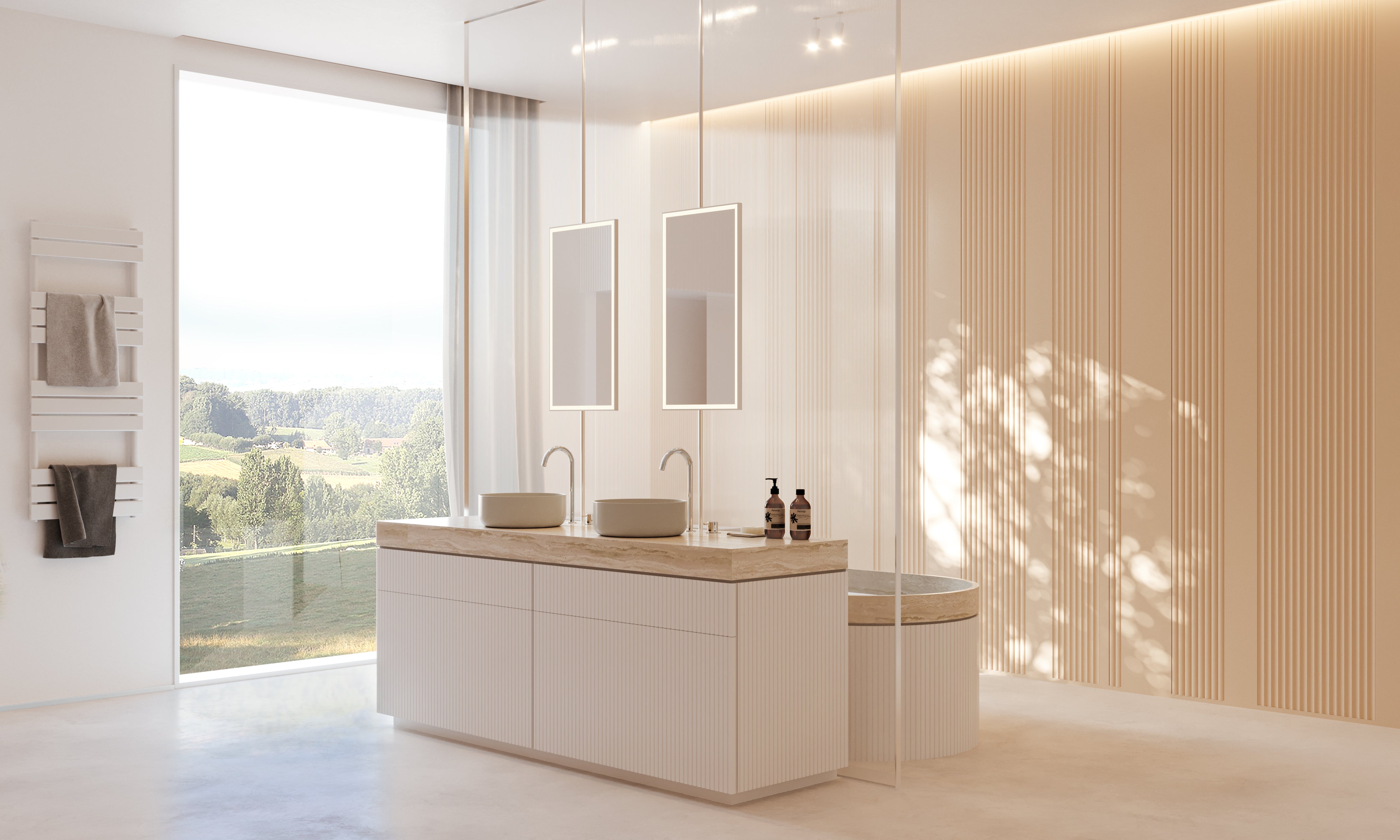 Panel decorativo de pared 3D flexible HILL W110F - 200 x 25 x 1,6 cm