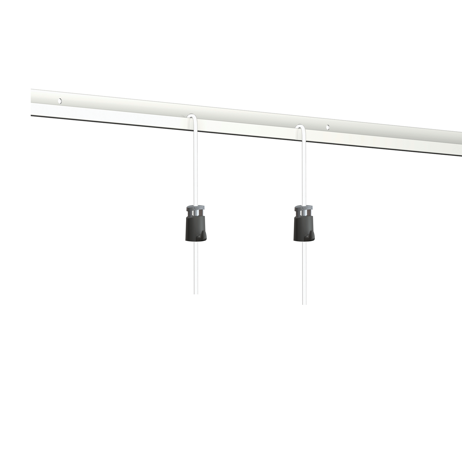 Cimaise Box PREMIUM Classic Rail Blanc Mat + Tige 2mm - 2 mètres - Kit tout en un