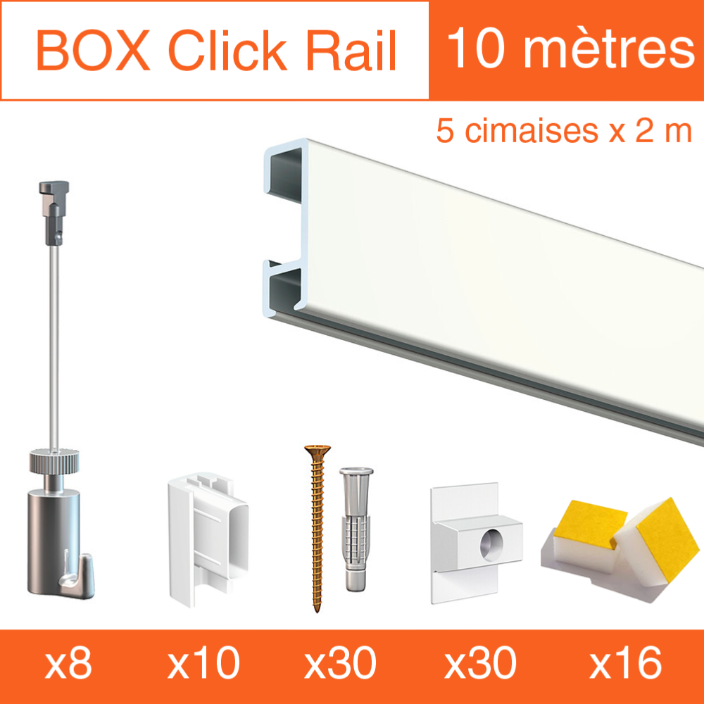Cimaise Box Artiteq Click PREMIUM - Kit accrochage tableau