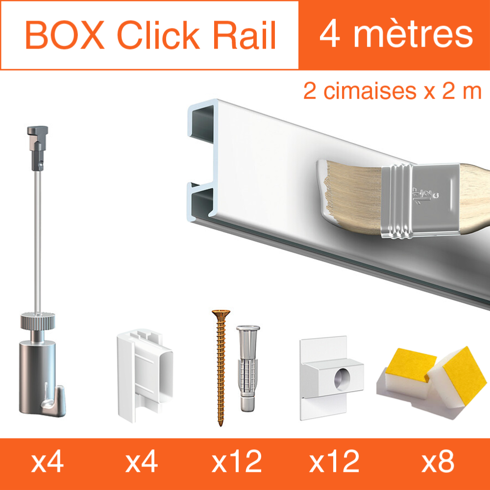 Cimaise Box Artiteq Click PREMIUM - Kit accrochage tableau