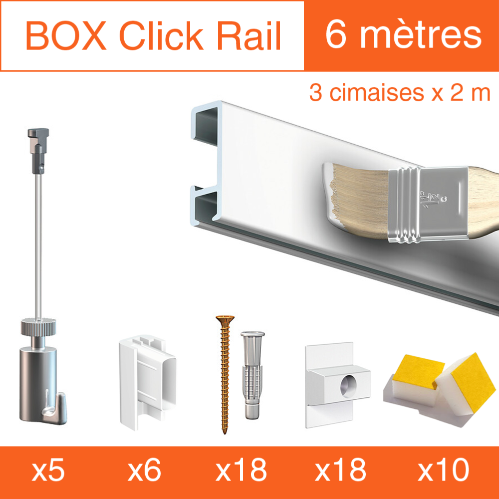 Cimaise Box Artiteq Click PREMIUM - Kit accrochage tableau