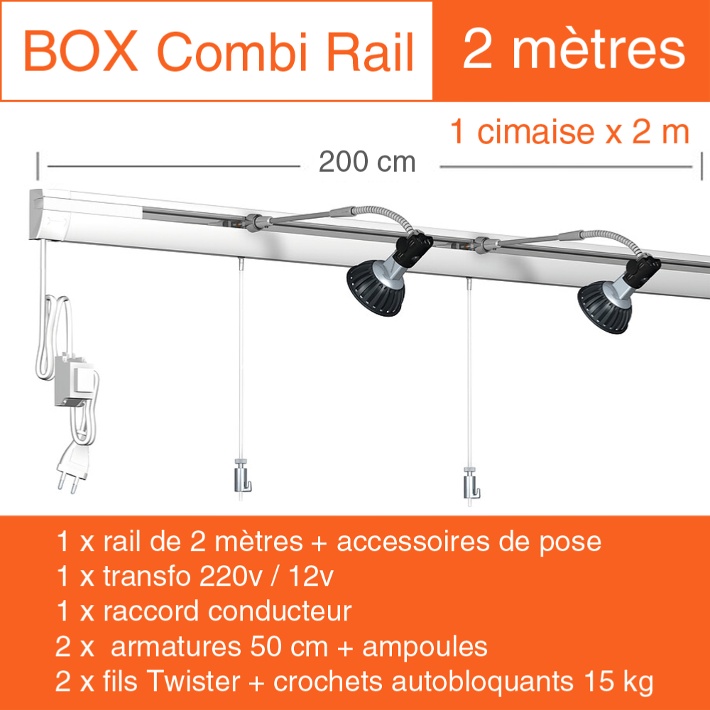 Cimaise Box Artiteq Combi Rail PREMIUM - Kit accrochage tableau