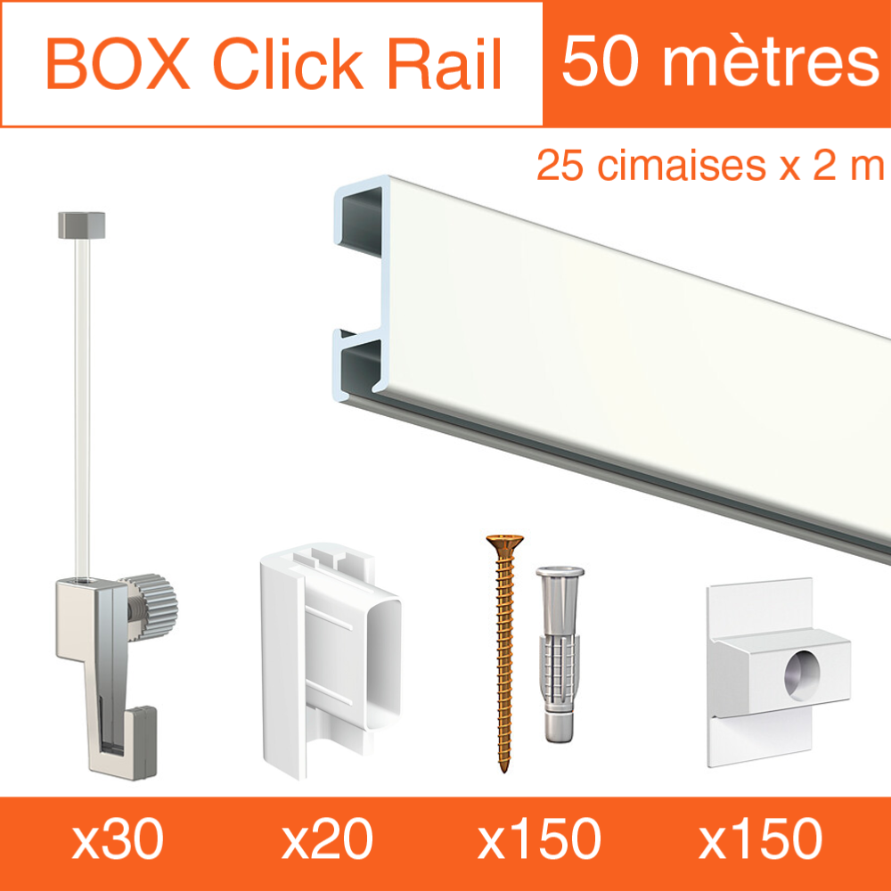 Cimaise Box Artiteq Click ÉCO - Kit accrochage tableau