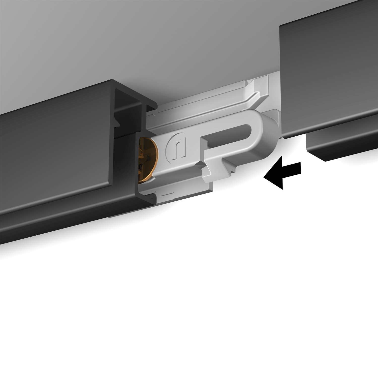 Cimaise Mini-Click Rail R10 200cm + clips de fixation + vis & chevilles multimatériaux - Cimaise Tableau Newly