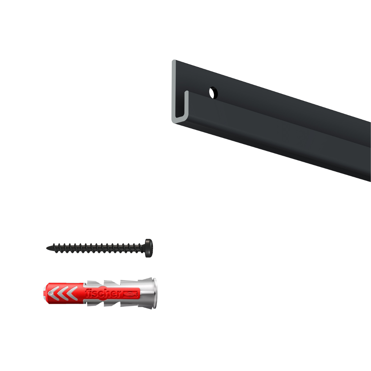 Cimaise Classic+ Rail 200 cm - 80kg + Vis et chevilles - Cimaise Tableau Artiteq