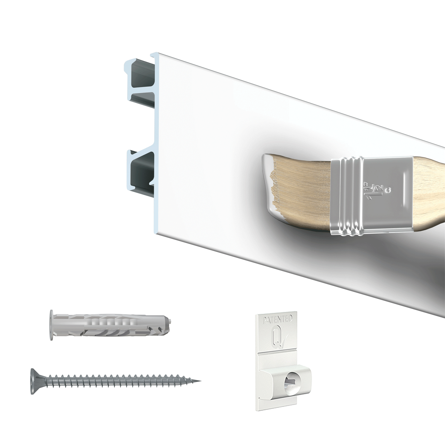 Cimaise Click Rail Pro + clips de fixation + vis & chevilles multimatériaux - Cimaise Tableau Artiteq